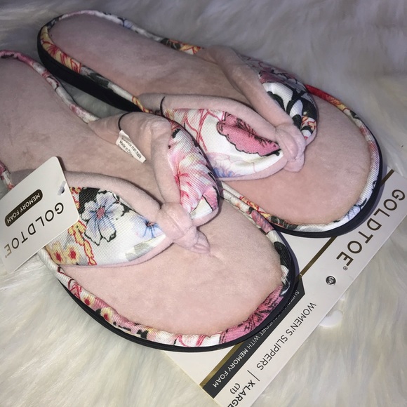 gold toe memory foam slippers